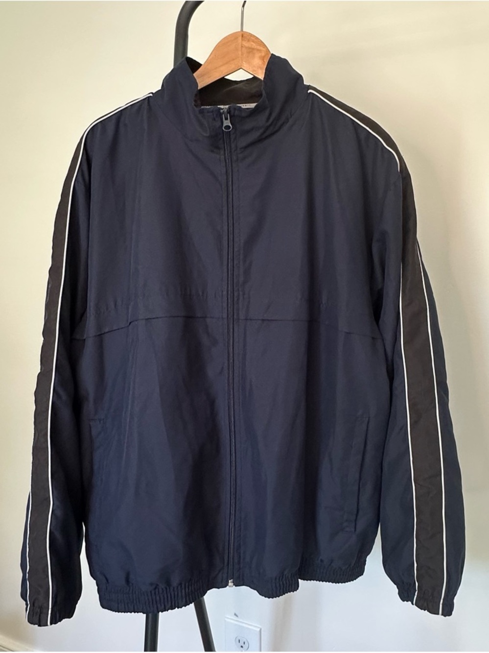 Weatherproof Navy Blue Windbreaker Track Jacket